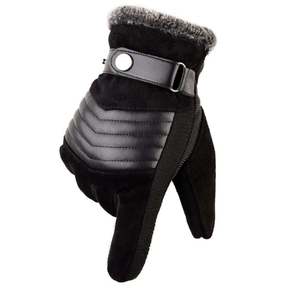 Heren Winterhandschoenen Met Touchscreen Functie Van Leer 0