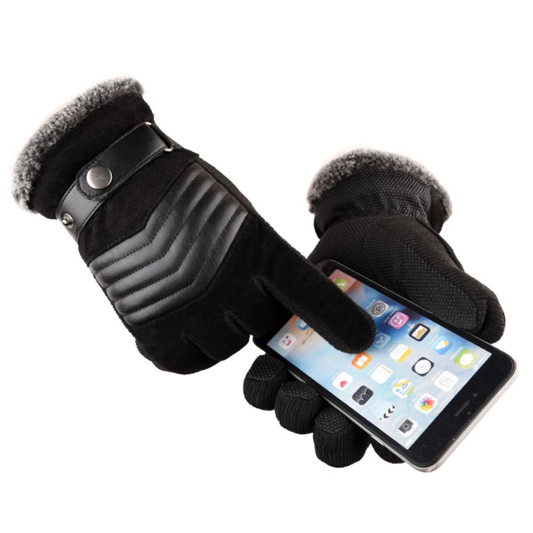 Heren Winterhandschoenen Met Touchscreen Functie Van Leer 3