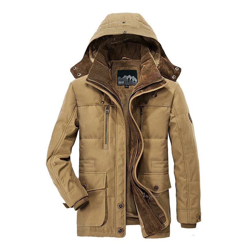 Heren Winterjacke Met Meerdere Vakken Waterdicht Warm Voering 0