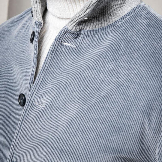 Heren Winterjas Casual Met Rib Fluwelen Look 3