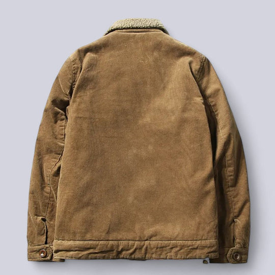 Heren Winterjas Corduroy met Gewatteerde Binnenvoering en Winddicht Ontwerp 2