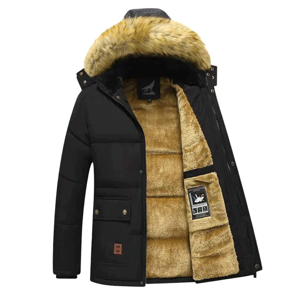 Heren Winterparka Met Afneembare Kapuze en Modern Design 0