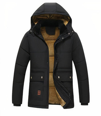 Heren Winterparka Met Afneembare Kapuze en Modern Design 2
