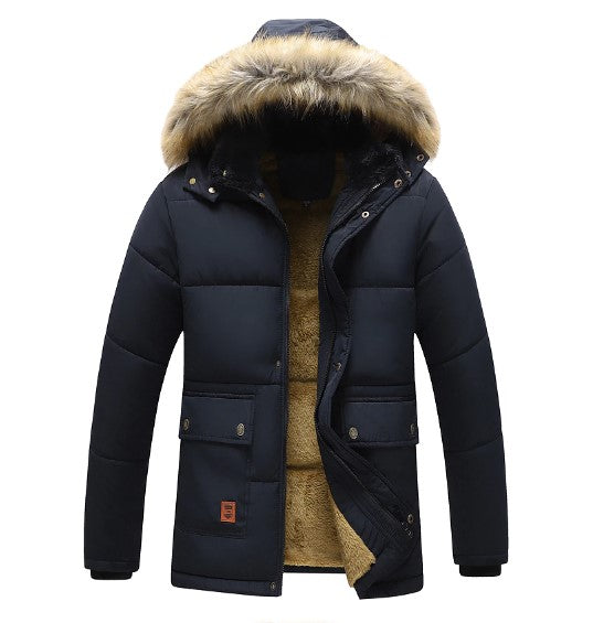 Heren Winterparka Met Afneembare Kapuze en Modern Design 3