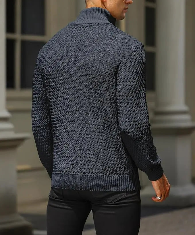 Heren Zip Up Trui Modern Stijl 3