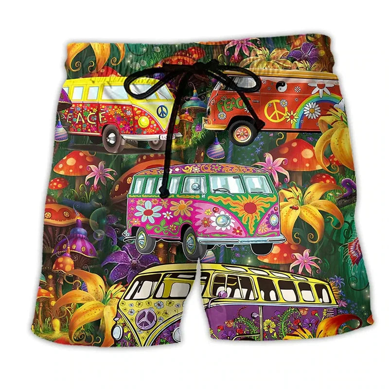 Heren Zwemshort Graffiti Print 0