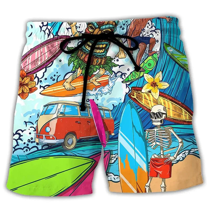 Heren Zwemshort Graffiti Print 3