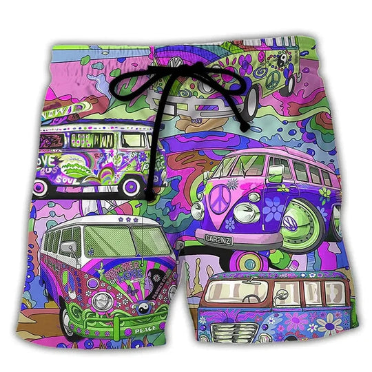 Heren Zwemshort Graffiti Print 4