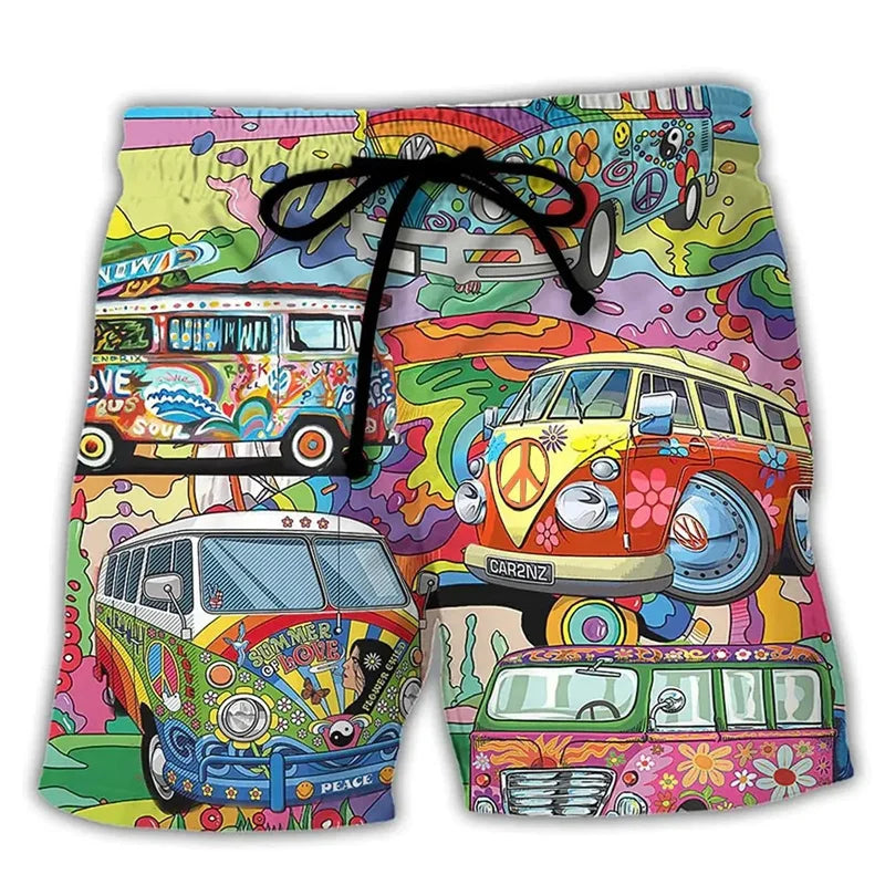 Heren Zwemshort Graffiti Print 5