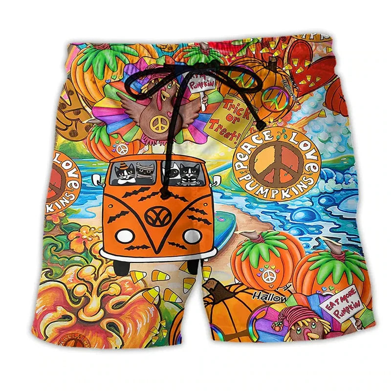 Heren Zwemshort Graffiti Print 7