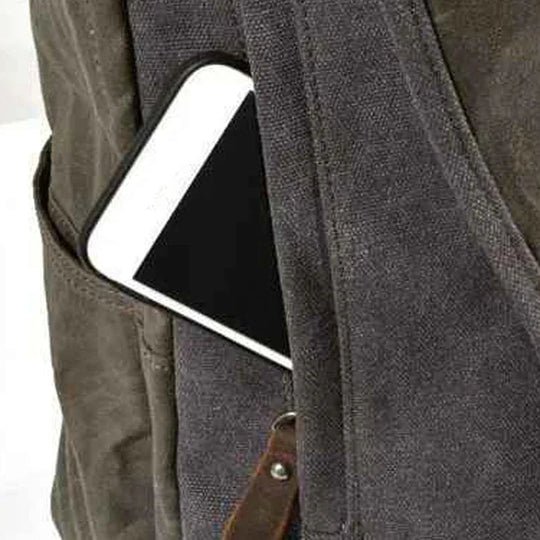 Herenrugzak Waterdicht Canvas Vintage Stijl 3