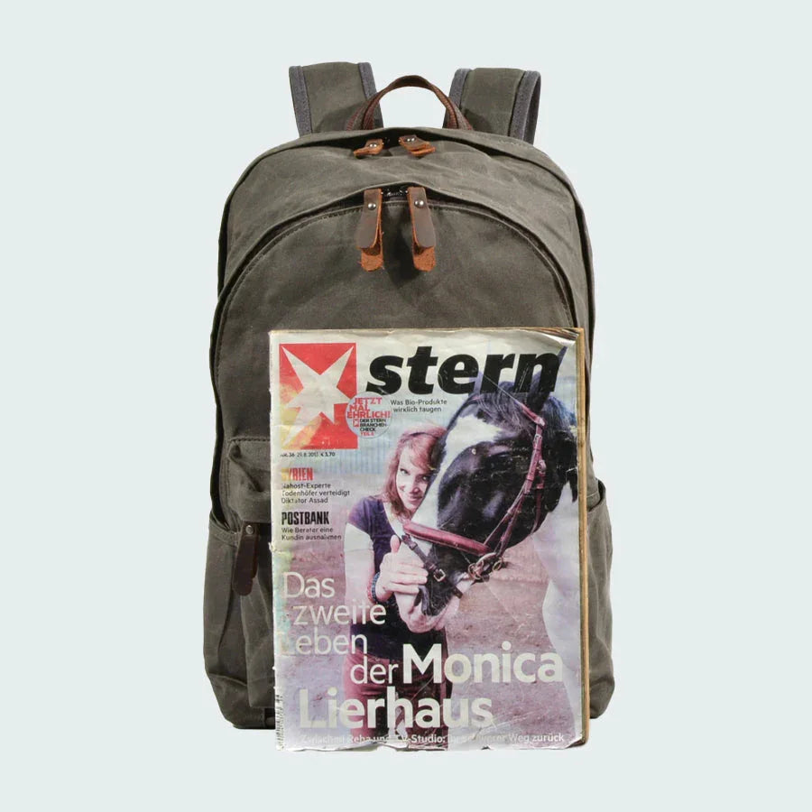Herenrugzak Waterdicht Canvas Vintage Stijl 8
