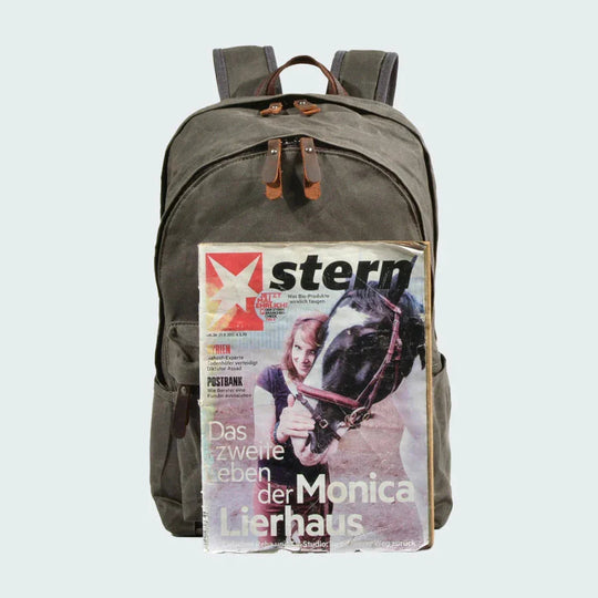 Herenrugzak Waterdicht Canvas Vintage Stijl 8
