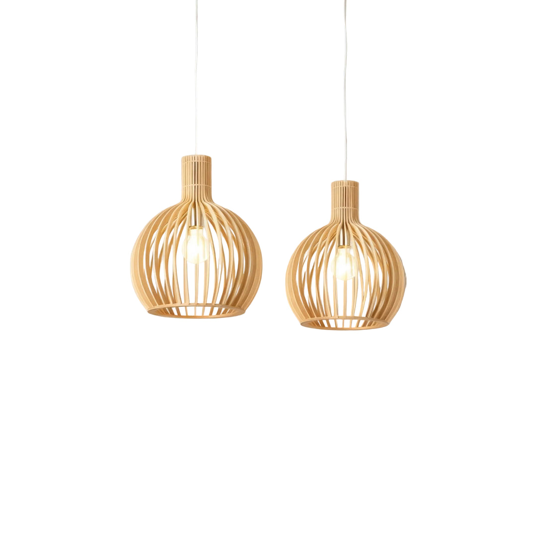 Houten Hanglamp Verstelbaar Natuurlijk Design 0