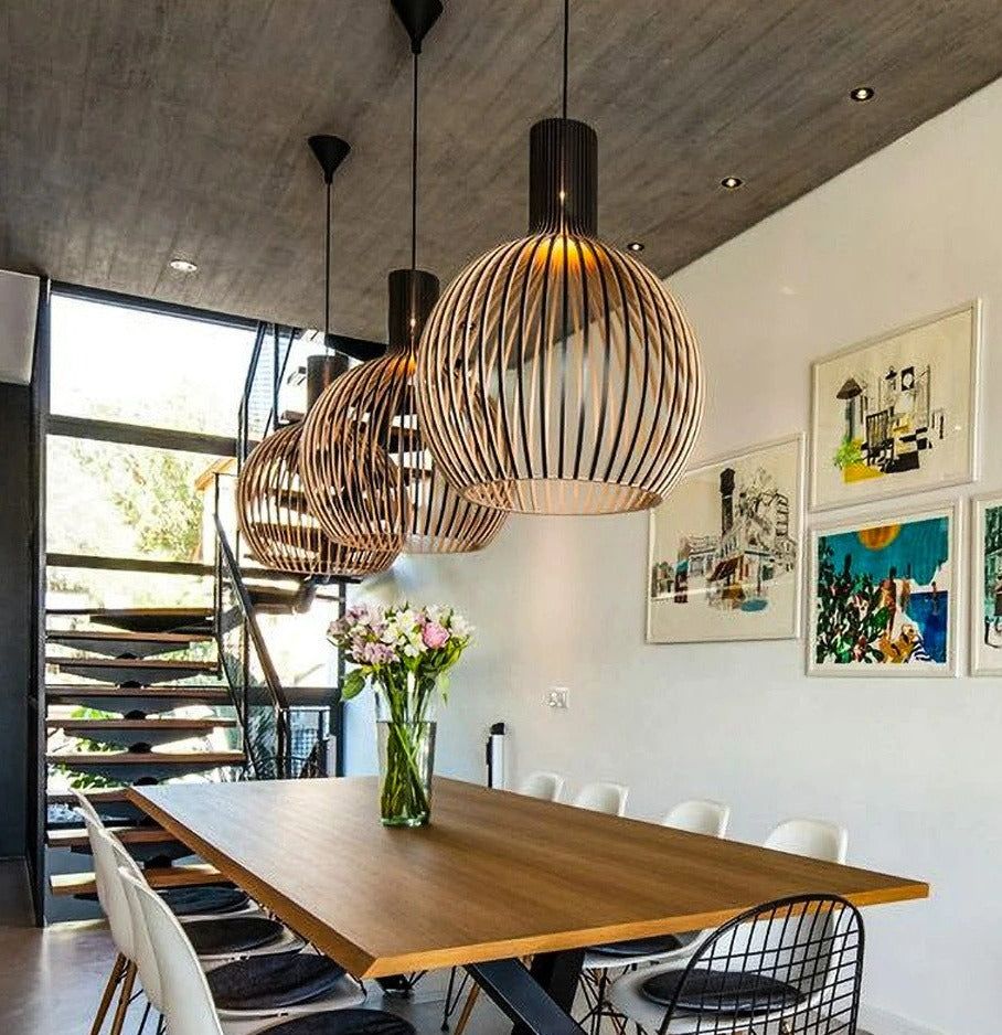 Houten Hanglamp Verstelbaar Natuurlijk Design 2