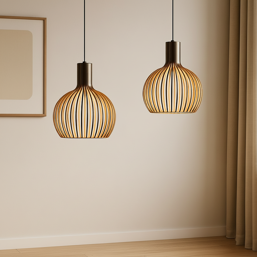 Houten Hanglamp Verstelbaar Natuurlijk Design 9
