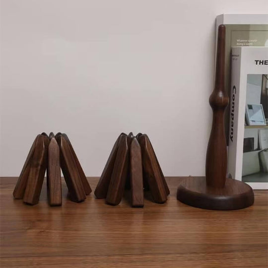 Houten Onderzetter Set voor Tafel en Aanrecht 4