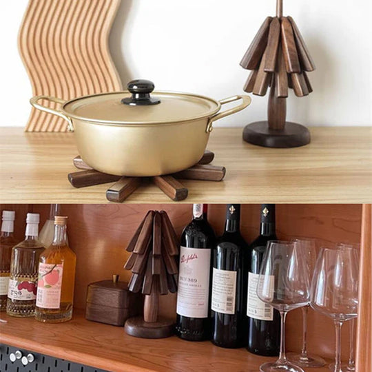 Houten Onderzetter Set voor Tafel en Aanrecht 8