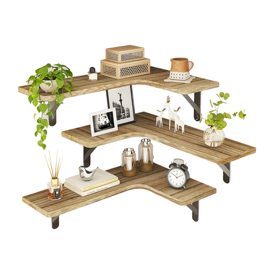 Houten Plankenset voor Hoek- en Wanddecoratie 0