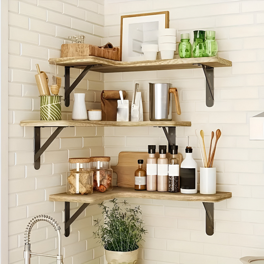 Houten Plankenset voor Hoek- en Wanddecoratie 3