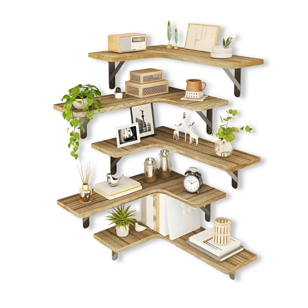 Houten Plankenset voor Hoek- en Wanddecoratie 8