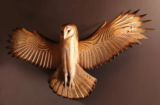 Houten Wanddecoratie Uil Majestic 1