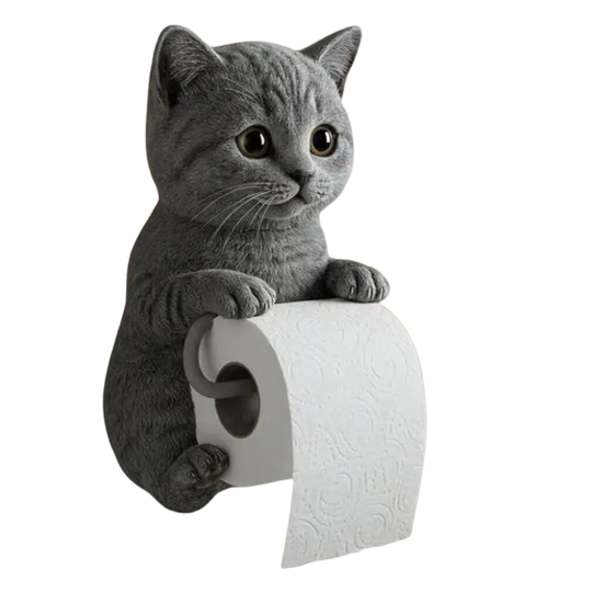 Kattenkop Toiletrolhouder Wandmontage