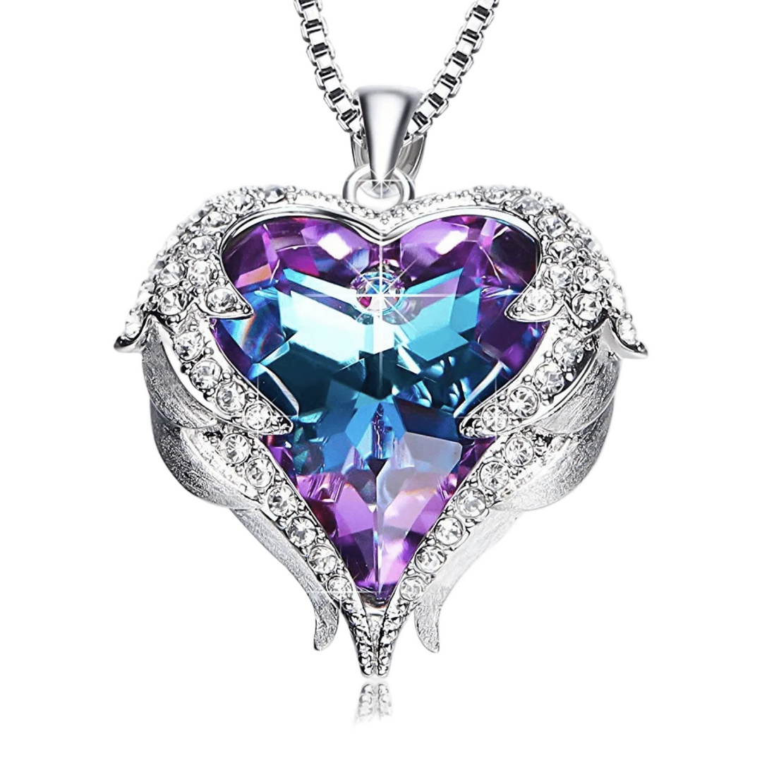 Ketting met Engelenvleugels en Hartvormige Hanger 0