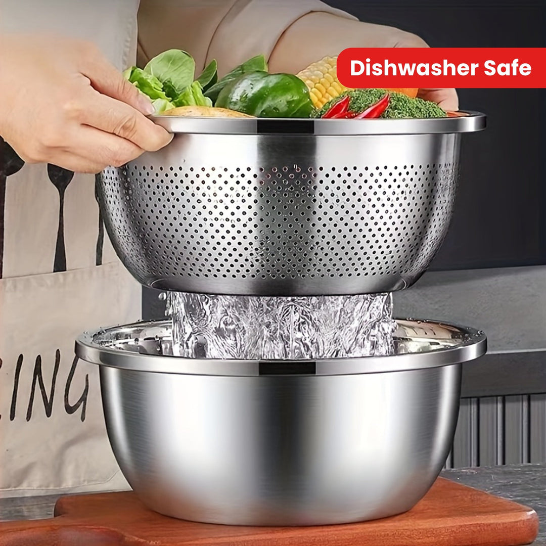 Keuken Set Mengkom en Vergiet RVS 1