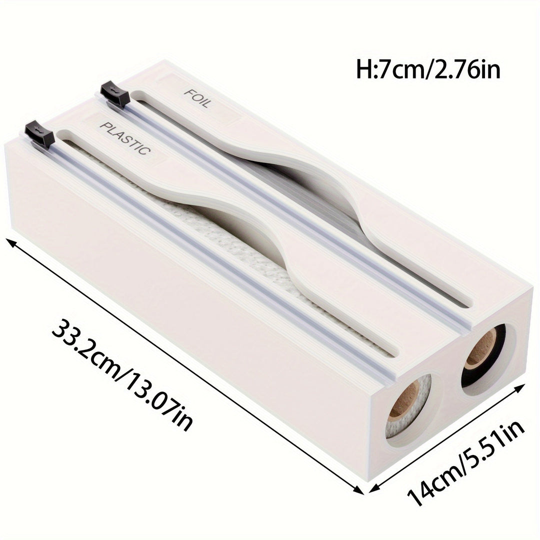 Keukenfolie Dispenser met Snijmes en Dubbele Gleuf 6