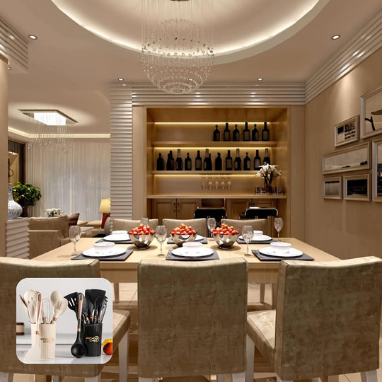 Keukengerei Set met Siliconen en Houten Handvatten 4