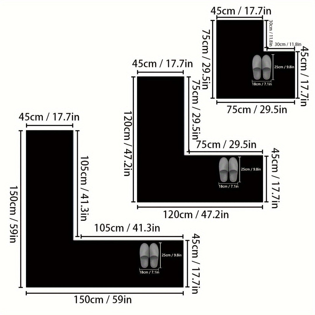 Keukenmat L-vormig Antislip voor Comfortabel Koken 2