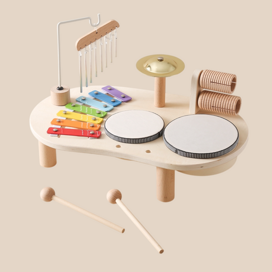 Kinderen Muziektafel Educatief Instrument met Drums en Xylofoon 1