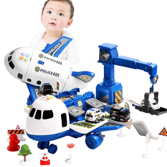 Kinderen's 3-in-1 Vliegtuigspeelset Met Politie, Bouw En Brandweer Thema 3