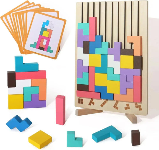 Kinderen's Houten Stapel Puzzel Spel Montessori Inspiratie 3