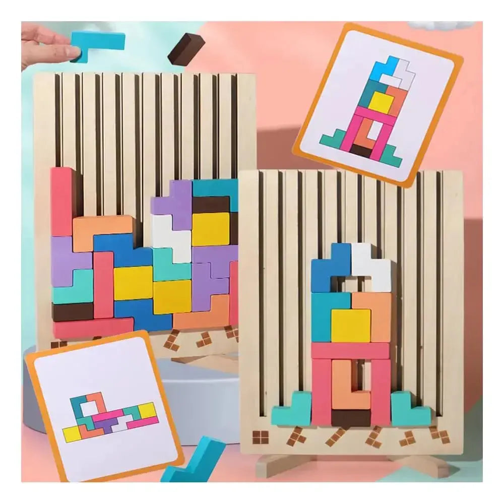 Kinderen's Houten Stapel Puzzel Spel Montessori Inspiratie 4