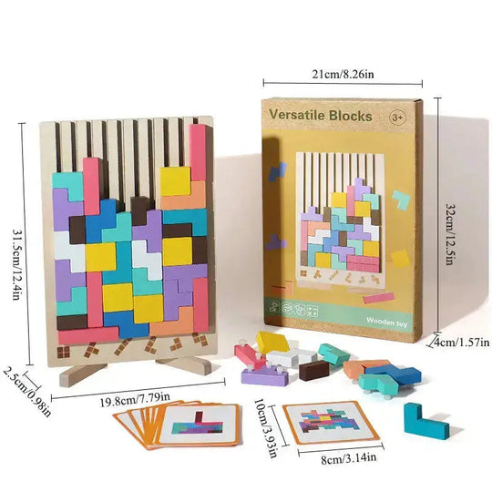 Kinderen's Houten Stapel Puzzel Spel Montessori Inspiratie 7