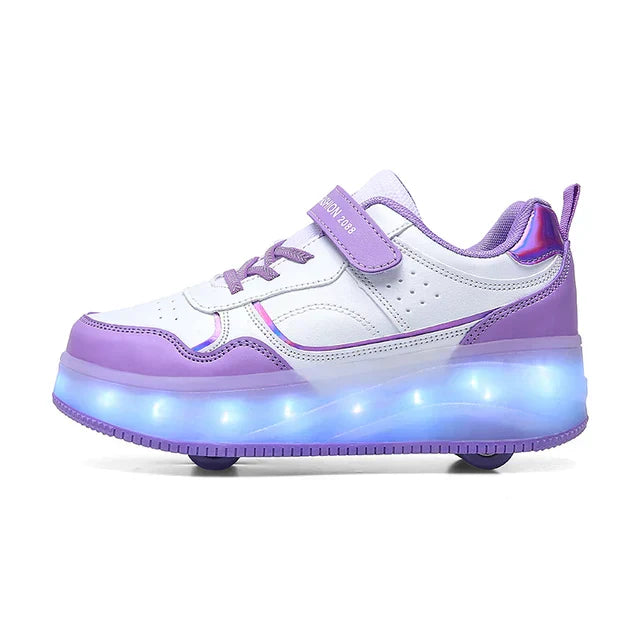 Kinderen's Rolschaatsen Sneakers met LED Verlichting en Verstelbare Wielen 1