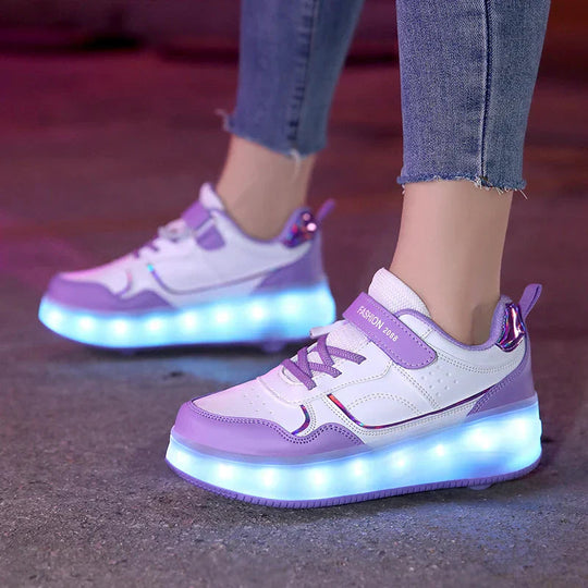 Kinderen's Rolschaatsen Sneakers met LED Verlichting en Verstelbare Wielen 5