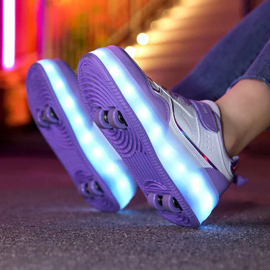 Kinderen's Rolschaatsen Sneakers met LED Verlichting en Verstelbare Wielen 7