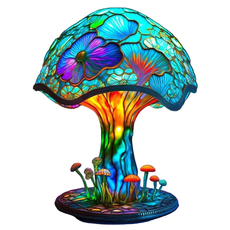 Kindertafellamp Retro Glas-in-lood Ontwerp voor Betoverende Sfeer 0