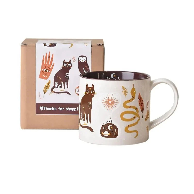 Koffiemok Fantasierijk Ontwerp Met Hemelwezens 0