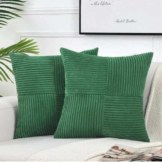 Kussenhoezen Set van Twee 45x45 cm Zachte Corduroy voor op de Bank 2