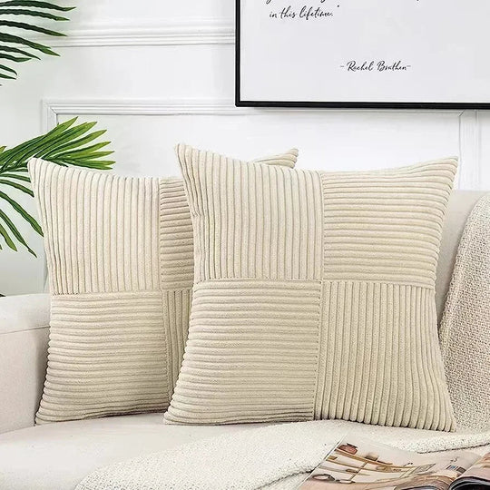 Kussenhoezen Set van Twee 45x45 cm Zachte Corduroy voor op de Bank 4