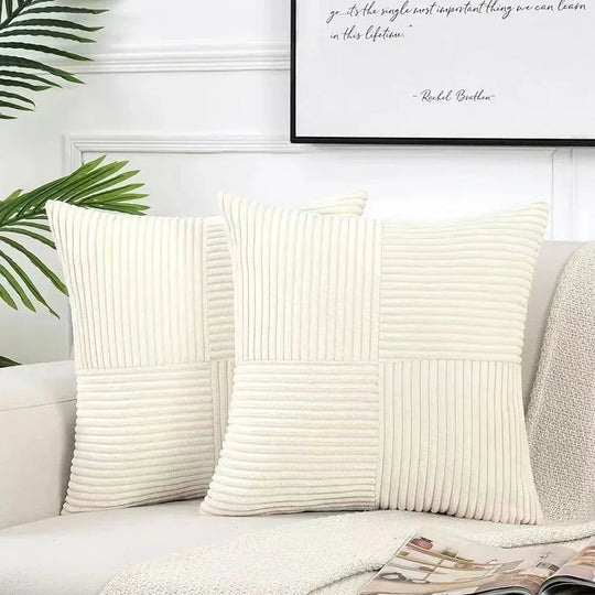 Kussenhoezen Set van Twee 45x45 cm Zachte Corduroy voor op de Bank 8