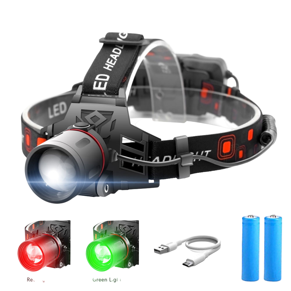 LED Hoofdlamp USB-oplaadbaar met Meerdere Lichtmodi 0