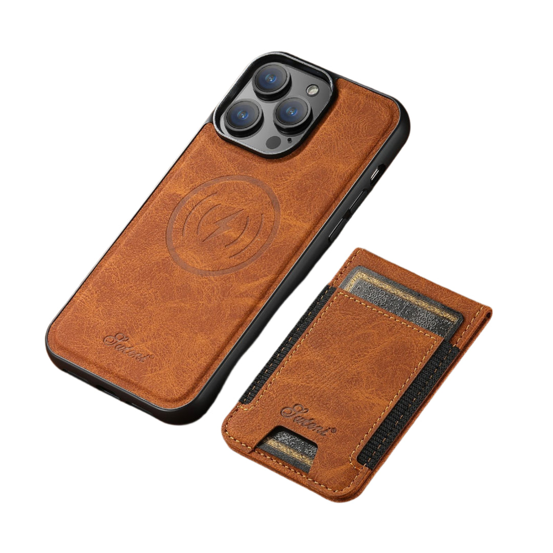 Luxe Telefoonhoes met Kaarthouder en Magnetische Standaard 0