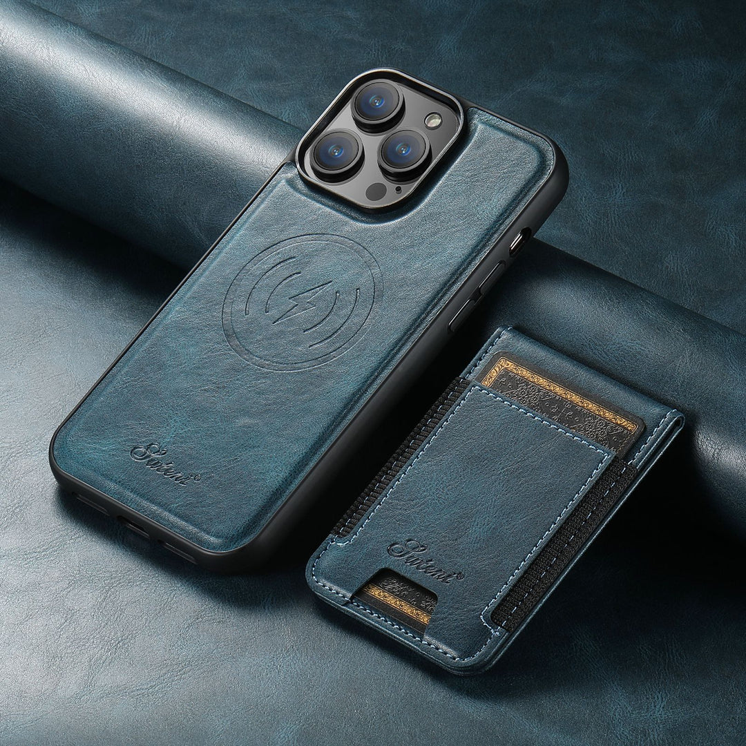 Luxe Telefoonhoes met Kaarthouder en Magnetische Standaard 2