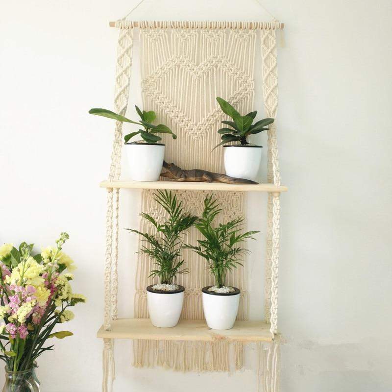 Macramé Wandplank met Kwastjes voor Decoratie 1
