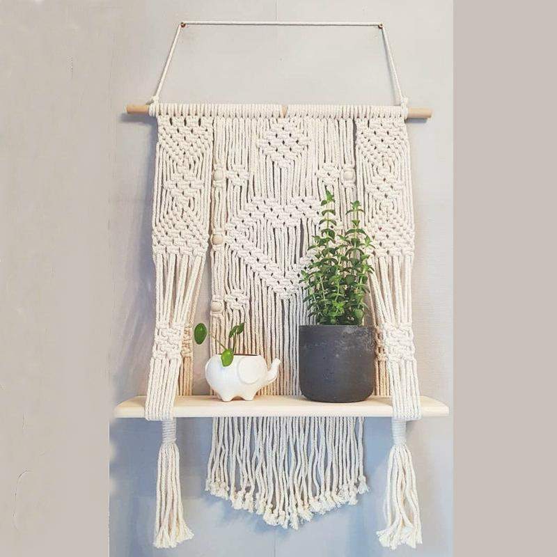 Macramé Wandplank met Kwastjes voor Decoratie 5